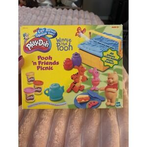 Vintage Playdoh Winnie The Pooh Friends Picnic Incomplete Set SEE DESCRIPTION